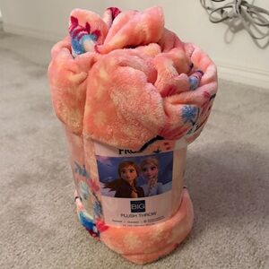 Disney Frozen Pink and Blue Plush Throw